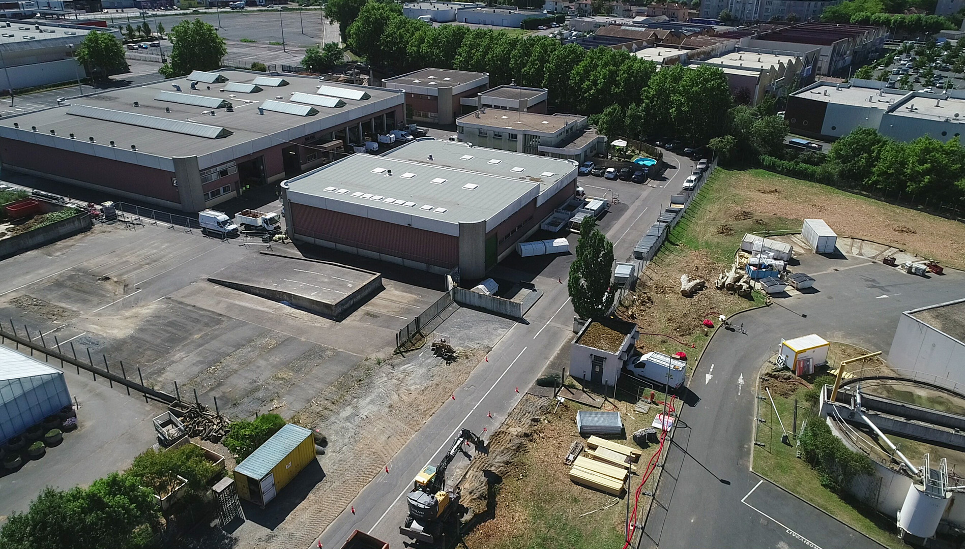 ZONE BIOSTYR<br />Préparatif de l’installation du chantier