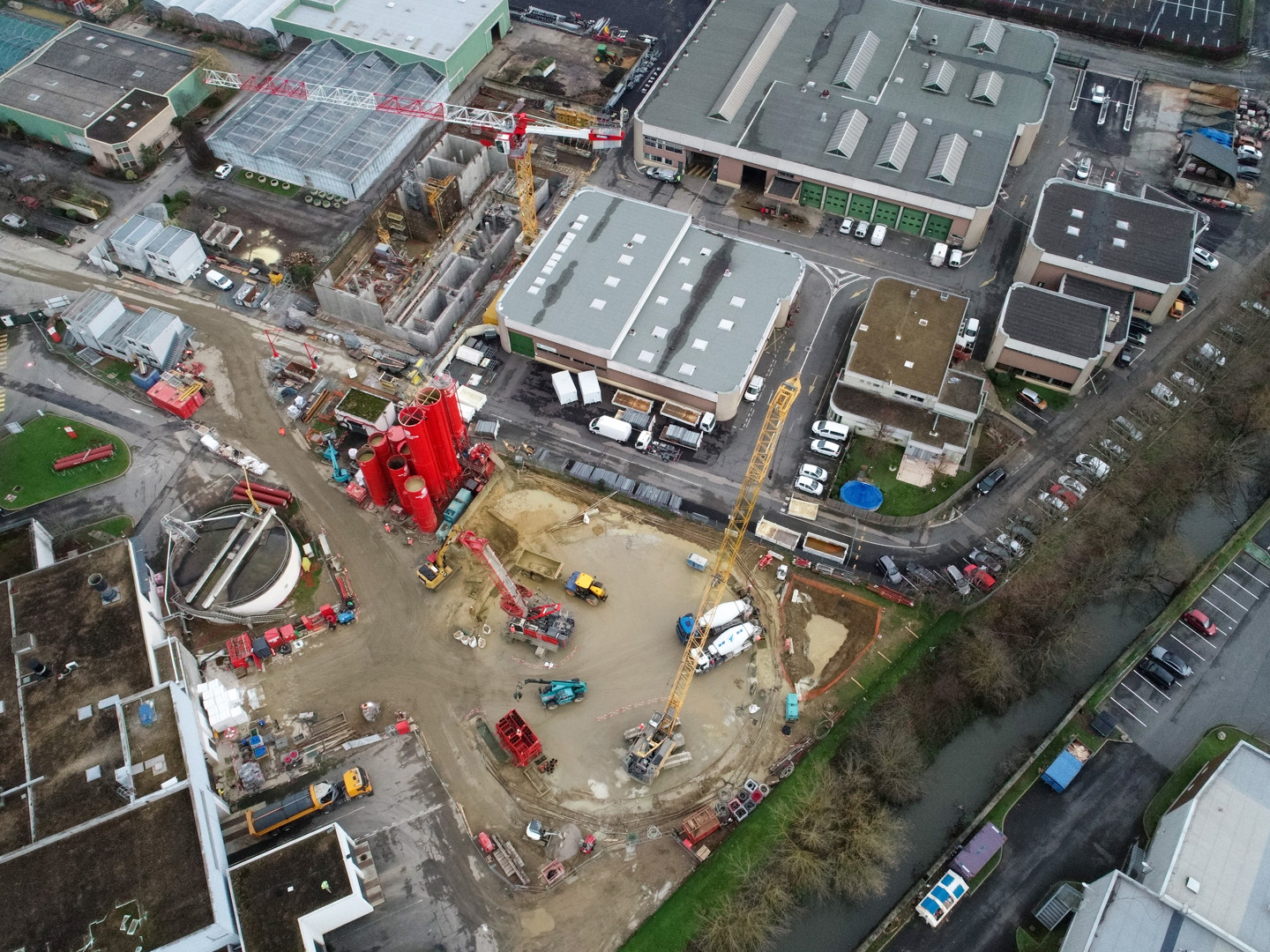 VUE AÉRIENNE DU CHANTIER